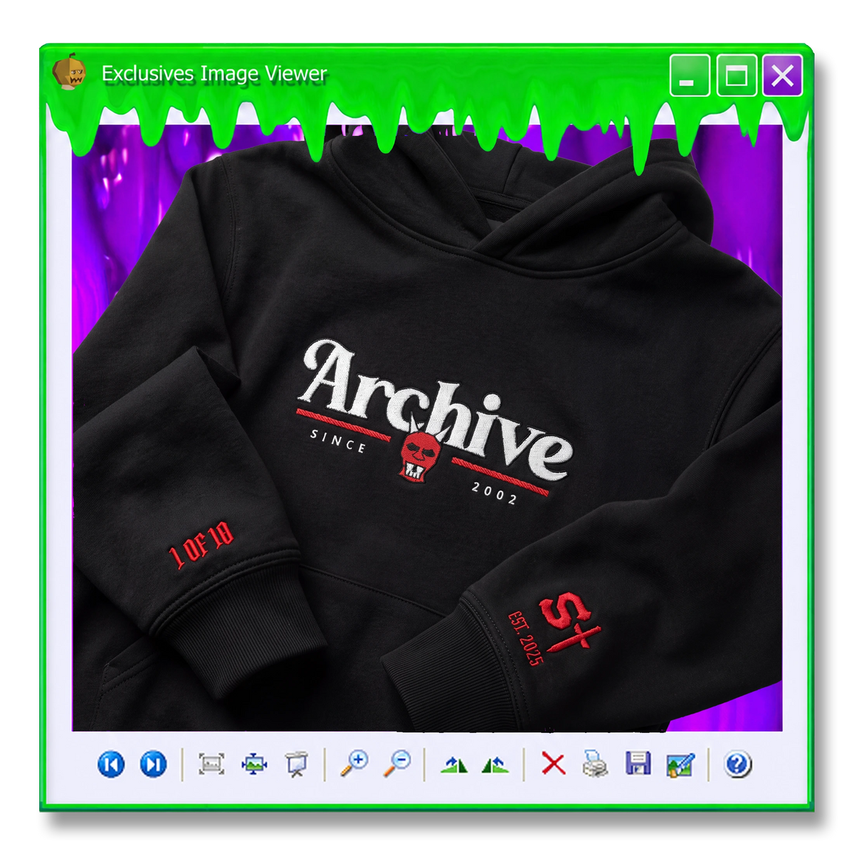 H'ween 02 Mask Embroidered Hoodie